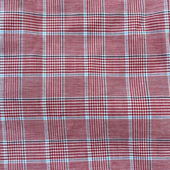 LACOSTE Plaid Button Down Shirt Size 45 / XL Red Blue - Picture 8 of 10